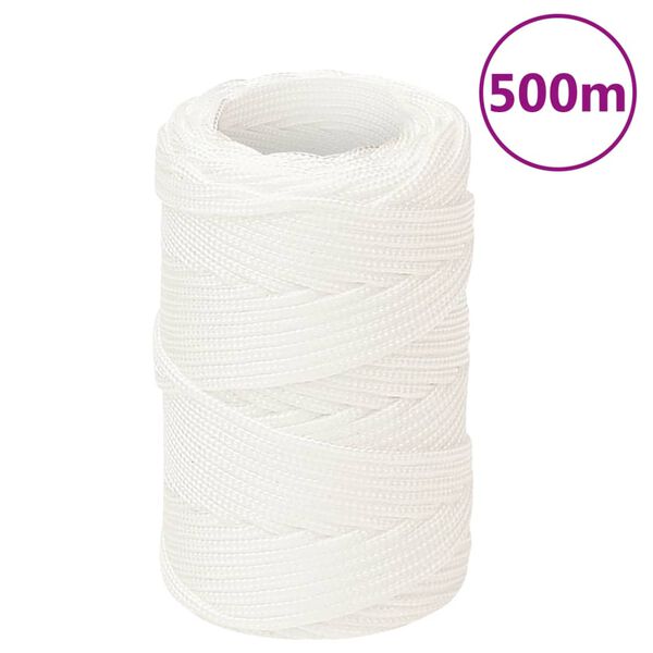 vidaXL Boat Rope Full White 0.08 " 1640.4 ' Polypropylene
