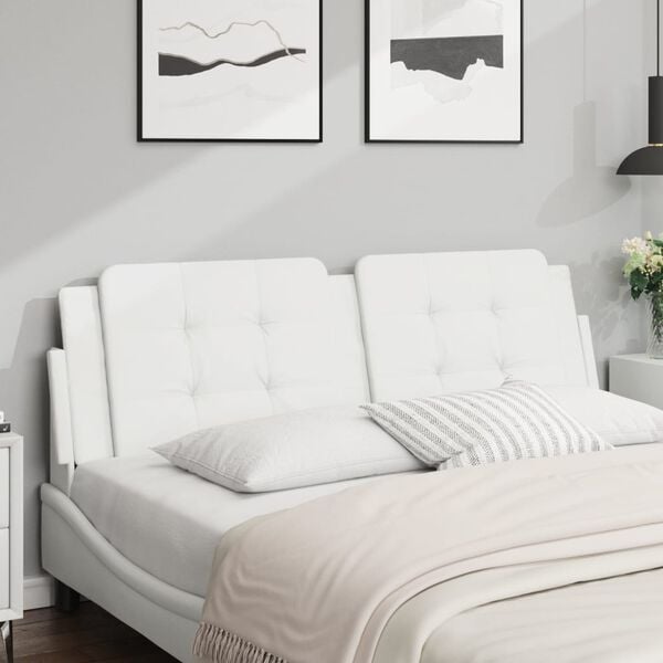 vidaXL Headboard Cushion White