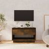 vidaXL TV Cabinet Smoked Oak Engineered Wood 27.6 x 16.1 x 17.3 in