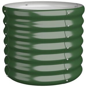 vidaXL Garden Planter Green Powder-coated steel Medium Durable