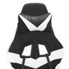 vidaXL Gaming Chair Black and White Faux leather, Metal, Plywood, Foam