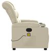 vidaXL Massage Recliner Chair Cream Faux leather, metal, plywood Single