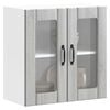 vidaXL Kitchen Wall Cabinet Gray sonoma Engineered wood and glass Medium