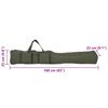 vidaXL Fishing Rod Bag Dark Green 63" Oxford Fabric