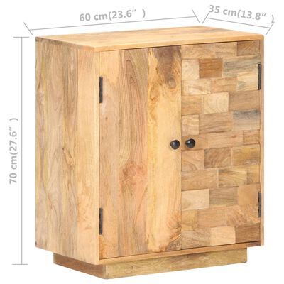vidaXL Sideboard 23.6"x13.8"x27.6" Solid Mango Wood