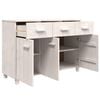 vidaXL Sideboard White Solid pinewood, MDF Medium Sideboard