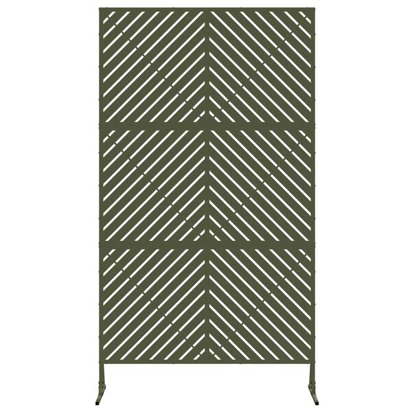 vidaXL Privacy Screen Olive 39.37 x 19.69 x 70.87 in Steel
