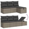 vidaXL Garden Sofa Set Grey Poly Rattan Large Modular Garden Sofa Set