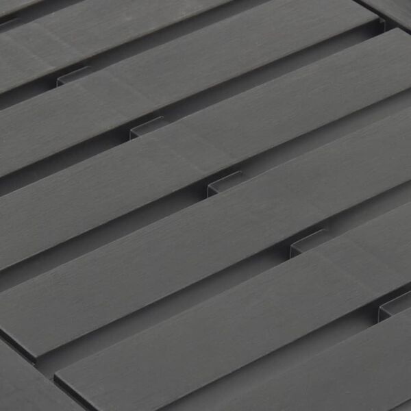 vidaXL Garden Table Anthracite Plastic 30.7 x 21.7 x 15.0 in Durable