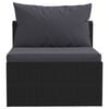 vidaXL Garden Sofa Black