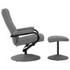 vidaXL Swivel Recliner with Ottoman Light Gray Fabric