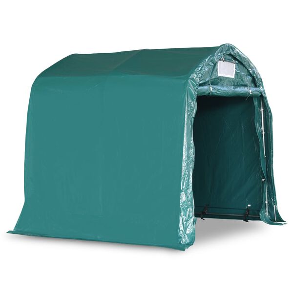 vidaXL Garage Tent Dark green PVC, galvanized steel Large Collapsible