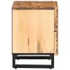 vidaXL Bedside Cabinet Brown Solid Mango Wood, Engineered Wood, Steel