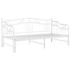 vidaXL Sofa Bed Frame White Powder-coated metal Single