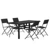 vidaXL Garden Dining Set Grey and Black