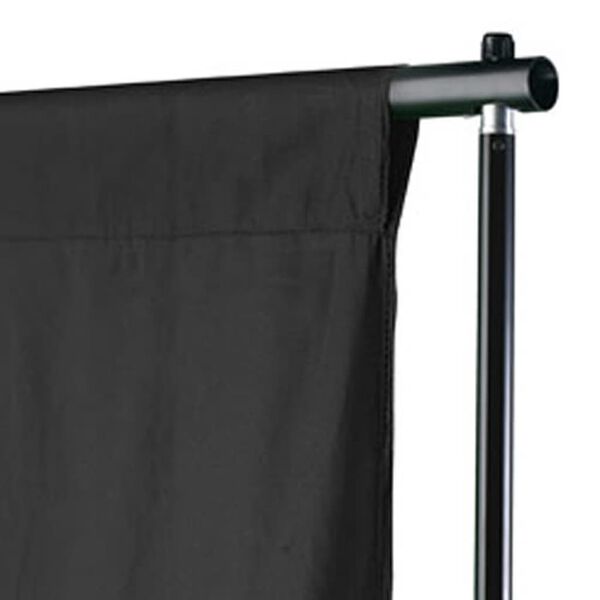 vidaXL Backdrop Cotton without Stand Black 16 x 10 feet