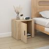 vidaXL Bedside Cabinet Sonoma Oak Engineered wood Bedside Cabinet