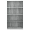vidaXL Book Cabinet Grey Sonoma Engineered wood 31.5x9.4x56.0 in