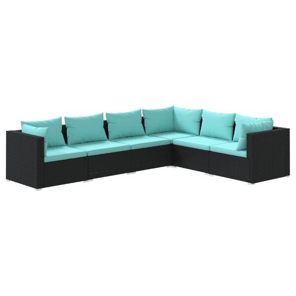 vidaXL Garden Lounge Set Black