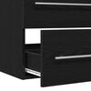 vidaXL Bathroom Sink Cabinet Black Oak 100x38,5x48 cm Engineered Wood