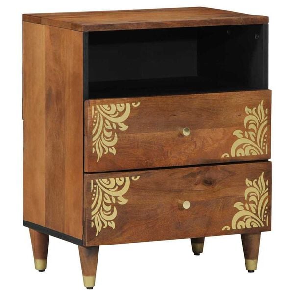 vidaXL Bedside Cabinet Honey Brown 19.69 x 12.99 x 24.41 in