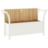 vidaXL Bench White Solid Fir Wood 42.1 x 17.7 x 29.7 in Bench