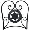vidaXL Bistro Chair Set of 2 Black and white Powder-coated iron, Ceramic