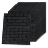 vidaXL Wallpaper Set of 40 Black PE Foam 27.6 x 30.3 in Wallpaper