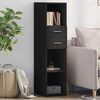 vidaXL Highboard Black Engineered wood Tall Highboard Rectangular