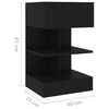 vidaXL Bedside Cabinet Black Engineered Wood Standard Bedside Cabinet