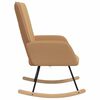 vidaXL Rocking Chair Beige Sherpa Fabric