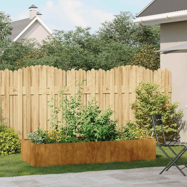 vidaXL Planter Rusty Weathering Steel Large Decorative Inlays Planter