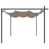vidaXL Pergola with Retractable Roof Taupe 116.1"x115"x90.6"