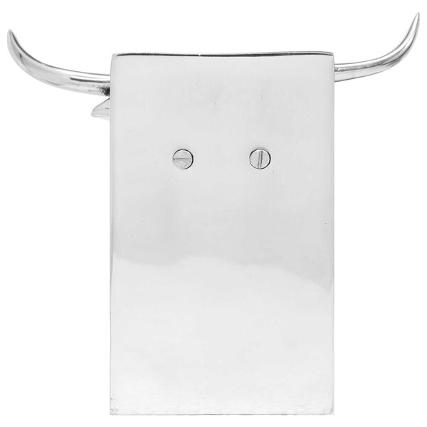 vidaXL Bookends 2 pcs Silver 17 x 15 x 27 cm Aluminium