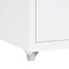 vidaXL Mobile File Cabinet White Metal Compact Mobile File Cabinet