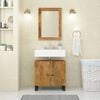 vidaXL Bathroom Furniture Set Honey Brown