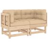 vidaXL Corner Sofa Modular Corner Sofa Square Rustic Modular Seating