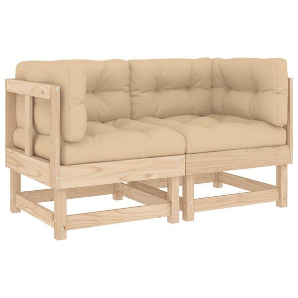vidaXL Corner Sofa Modular Corner Sofa Square Rustic Modular Seating