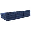 vidaXL Modular Sofa 4 pcs Indigo Fabric