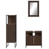 vidaXL Bathroom Furniture Set Brown oak
