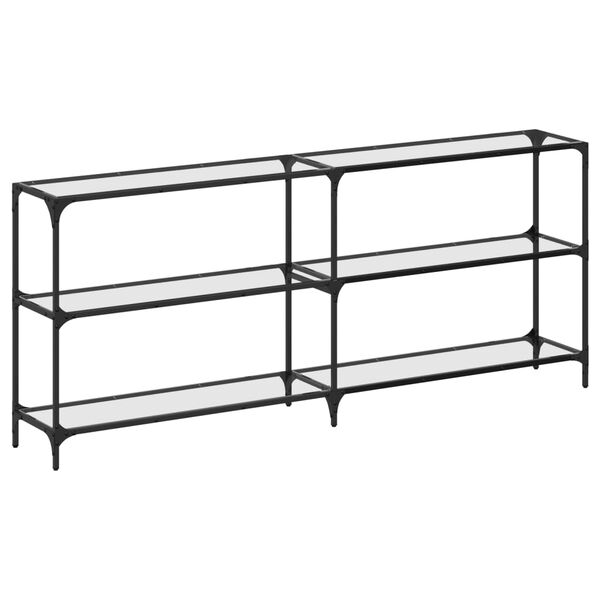 vidaXL Console Table Clear glass, Stainless Steel