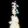 vidaXL Artificial Christmas Tree White PVC and metal Collapsible