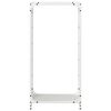 vidaXL Firewood Rack White 17.3x11.0x35.4" Cold-rolled steel