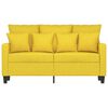 vidaXL 2-seater Sofa Light yellow 100% polyester, metal, textilene