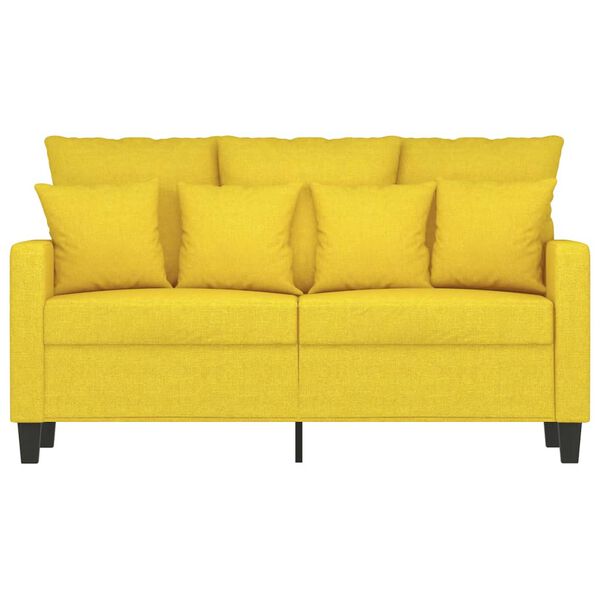 vidaXL 2-seater Sofa Light yellow 100% polyester, metal, textilene