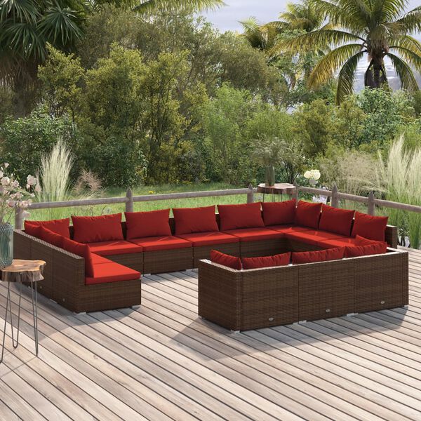 vidaXL Garden Lounge Set Brown