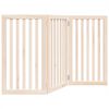 vidaXL Dog Gate Set of 3 Natural Wood Poplar Wood Medium Foldable