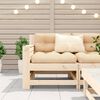 vidaXL Garden Sofa Beige Solid pine wood 27.2 x 24.4 x 27.8 in Modular