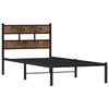 vidaXL Bed Frame Black Iron Twin Rectangular Industrial Durable