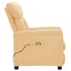 vidaXL Electric Massage Recliner Cream Faux Leather